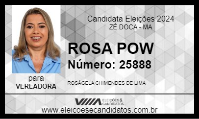 Candidato ROSA POW 2024 - ZÉ DOCA - Eleições