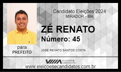 Candidato ZÉ RENATO 2024 - MIRADOR - Eleições