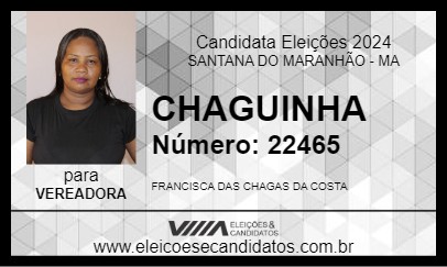 Candidato CHAGUINHA 2024 - SANTANA DO MARANHÃO - Eleições