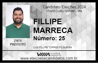 Candidato FILLIPE MARRECA 2024 - ITAPECURU MIRIM - Eleições