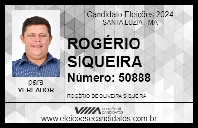 Candidato ROGÉRIO SIQUEIRA 2024 - SANTA LUZIA - Eleições