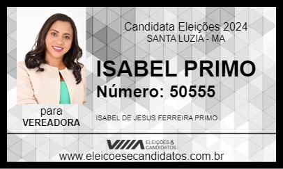 Candidato ISABEL PRIMO 2024 - SANTA LUZIA - Eleições