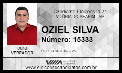 Candidato OZIEL SILVA 2024 - VITÓRIA DO MEARIM - Eleições