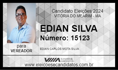 Candidato EDIAN SILVA 2024 - VITÓRIA DO MEARIM - Eleições