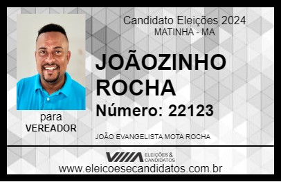 Candidato JOÃOZINHO ROCHA 2024 - MATINHA - Eleições