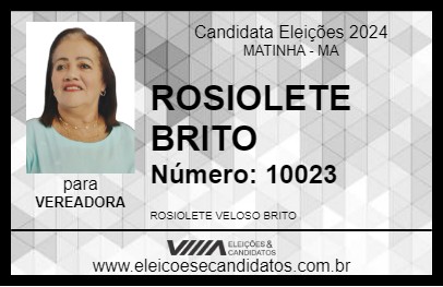 Candidato ROSIOLETE BRITO 2024 - MATINHA - Eleições