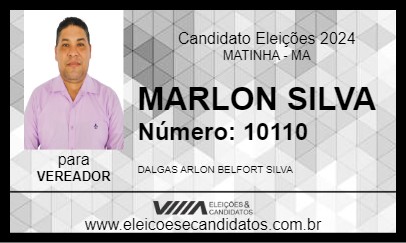 Candidato MARLON SILVA 2024 - MATINHA - Eleições