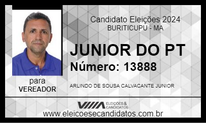 Candidato JUNIOR DO PT 2024 - BURITICUPU - Eleições