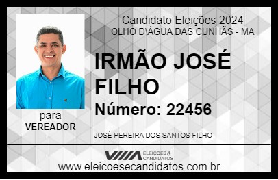 Candidato IRMÃO JOSÉ FILHO 2024 - OLHO D\ÁGUA DAS CUNHÃS - Eleições