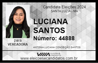 Candidato LUCIANA SANTOS 2024 - SANTA LUZIA - Eleições