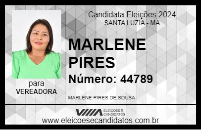 Candidato MARLENE PIRES 2024 - SANTA LUZIA - Eleições