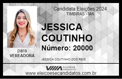 Candidato JESSICA COUTINHO 2024 - TIMBIRAS - Eleições