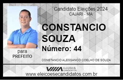 Candidato CONSTANCIO SOUZA 2024 - CAJARI - Eleições