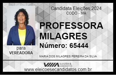 Candidato PROFESSORA MILAGRES 2024 - CODÓ - Eleições