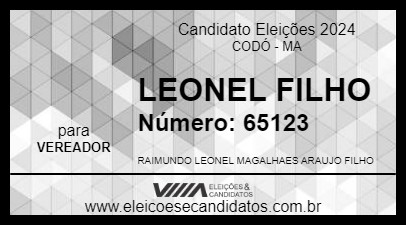 Candidato LEONEL FILHO 2024 - CODÓ - Eleições