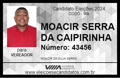 Candidato MOACIR SERRA DA CAIPIRINHA 2024 - CODÓ - Eleições