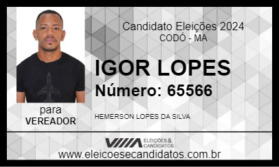 Candidato IGOR LOPES 2024 - CODÓ - Eleições