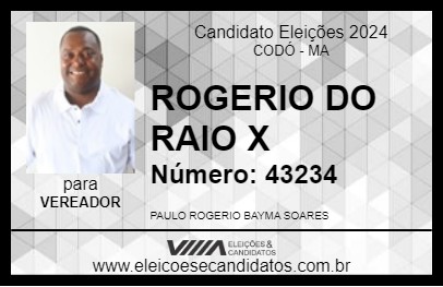 Candidato ROGERIO DO RAIO X 2024 - CODÓ - Eleições