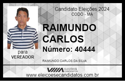 Candidato RAIMUNDO CARLOS 2024 - CODÓ - Eleições