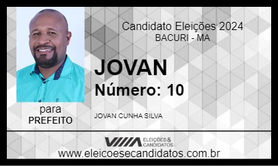 Candidato JOVAN 2024 - BACURI - Eleições