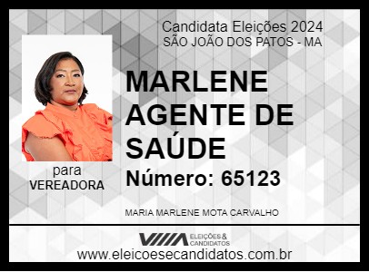 Candidato MARLENE AGENTE DE SAÚDE 2024 - SÃO JOÃO DOS PATOS - Eleições