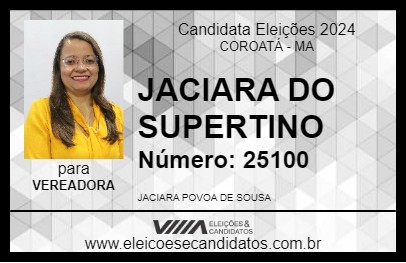 Candidato JACIARA DO SUPERTINO 2024 - COROATÁ - Eleições