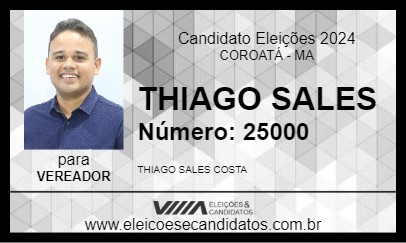 Candidato THIAGO SALES 2024 - COROATÁ - Eleições