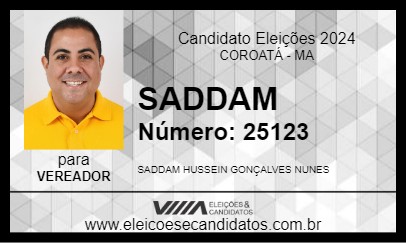 Candidato SADDAM 2024 - COROATÁ - Eleições