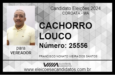 Candidato CACHORRO LOUCO 2024 - COROATÁ - Eleições