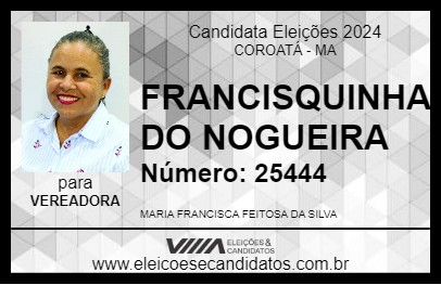 Candidato FRANCISQUINHA DO NOGUEIRA 2024 - COROATÁ - Eleições