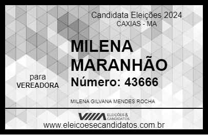 Candidato MILENA MARANHÃO 2024 - CAXIAS - Eleições