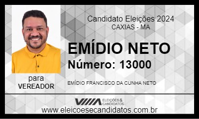 Candidato EMÍDIO NETO 2024 - CAXIAS - Eleições