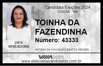 Candidato TOINHA DA FAZENDINHA 2024 - CAXIAS - Eleições