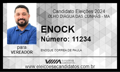 Candidato ENOCK 2024 - OLHO D\ÁGUA DAS CUNHÃS - Eleições