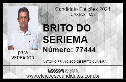 Candidato BRITO DO SERIEMA 2024 - CAXIAS - Eleições