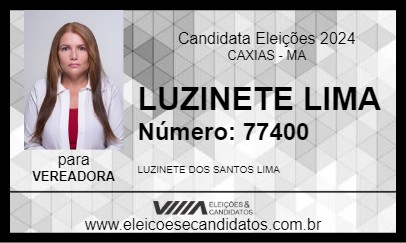 Candidato LUZINETE LIMA 2024 - CAXIAS - Eleições