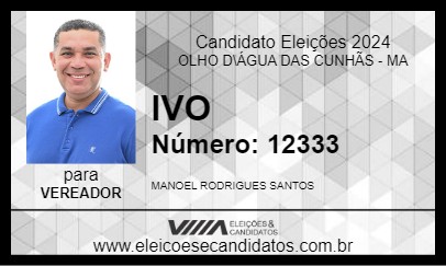 Candidato IVO 2024 - OLHO D\ÁGUA DAS CUNHÃS - Eleições