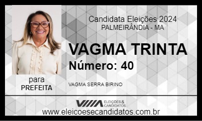 Candidato VAGMA TRINTA 2024 - PALMEIRÂNDIA - Eleições