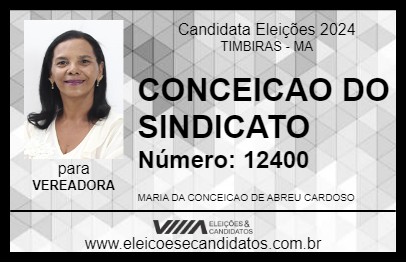 Candidato CONCEICAO DO SINDICATO 2024 - TIMBIRAS - Eleições