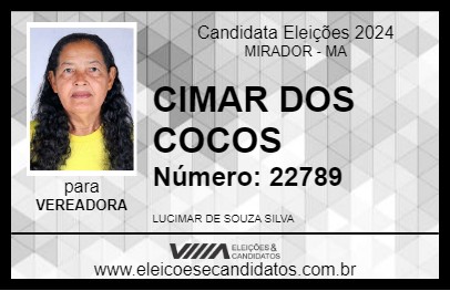 Candidato CIMAR DOS COCOS 2024 - MIRADOR - Eleições