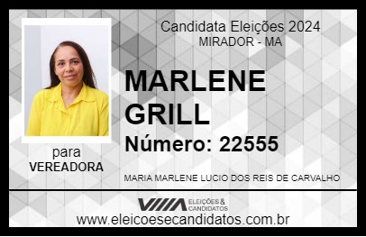 Candidato MARLENE GRILL 2024 - MIRADOR - Eleições