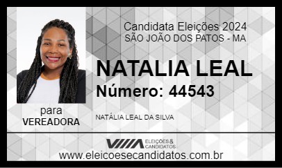 Candidato NATALIA LEAL 2024 - SÃO JOÃO DOS PATOS - Eleições