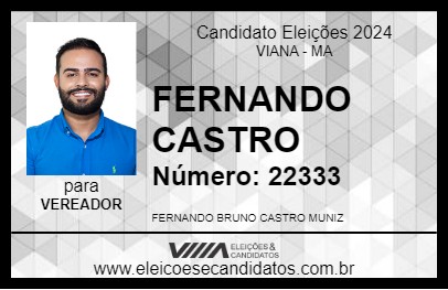 Candidato FERNANDO CASTRO 2024 - VIANA - Eleições