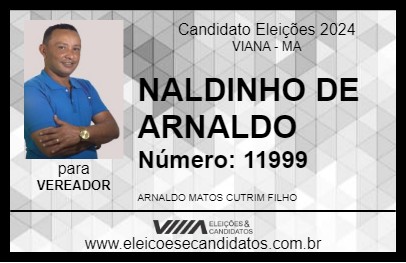 Candidato NALDINHO DE ARNALDO 2024 - VIANA - Eleições