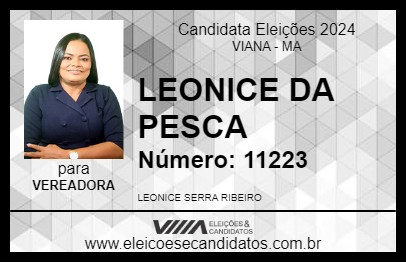 Candidato LEONICE DA PESCA 2024 - VIANA - Eleições