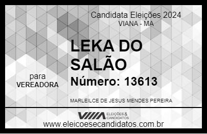 Candidato LEKA DO SALÃO 2024 - VIANA - Eleições