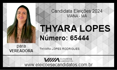 Candidato THYARA LOPES  2024 - VIANA - Eleições