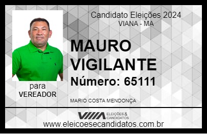 Candidato MAURO VIGILANTE 2024 - VIANA - Eleições