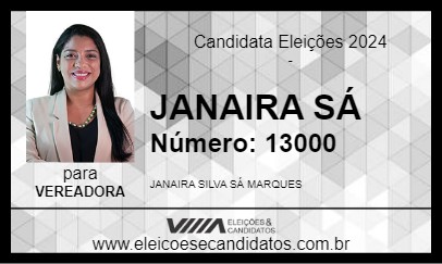 Candidato JANAIRA SÁ 2024 - VIANA - Eleições