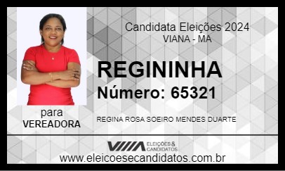 Candidato REGININHA 2024 - VIANA - Eleições